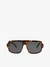Unisex-Sonnenbrille mit Rahmen mit Leopardenmuster