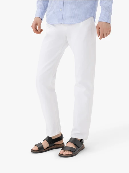 Schwarze Ledersandalen mit Klettverschluss