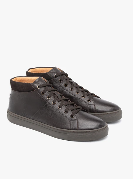 Dunkelbraune Lederstiefel