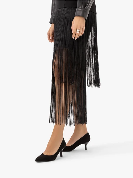Schwarze Stiletto-Pumps