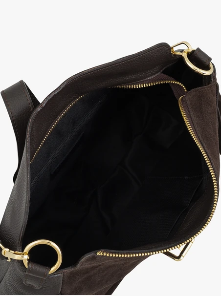 Braune Handtasche mit Fransen