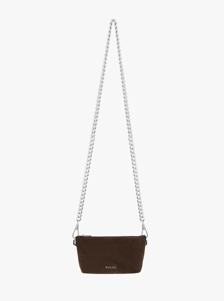 Braune Handtasche mit Kette
