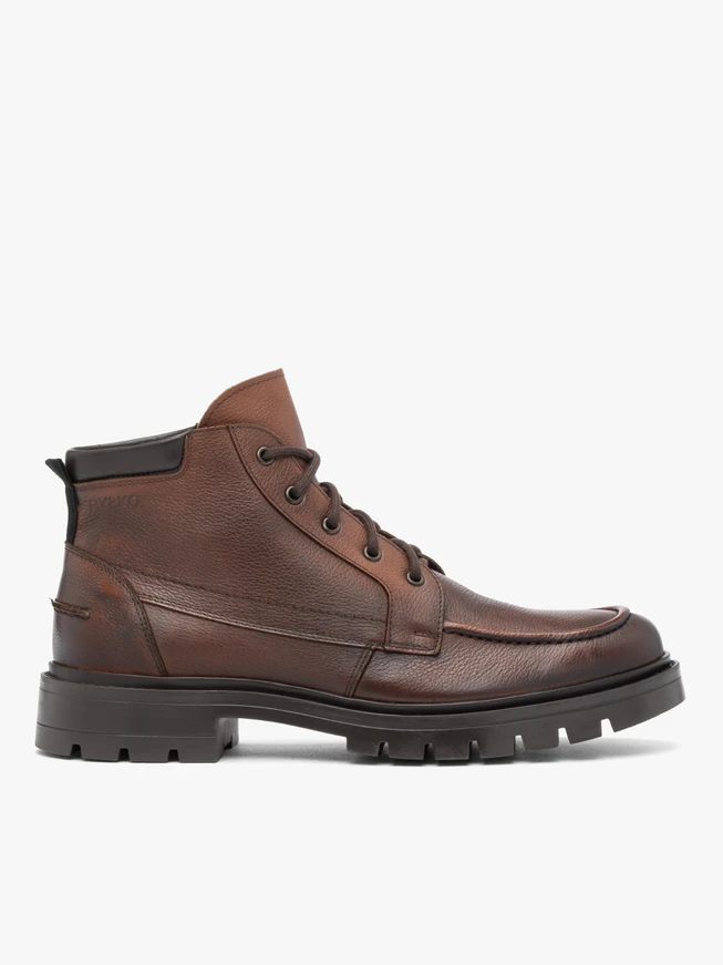 Braune Vollnarbenlederstiefel