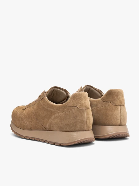 Beigefarbene Schnürhalbschuhe