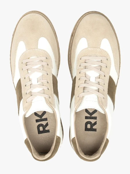 Cremebraune sportliche Halbschuhe