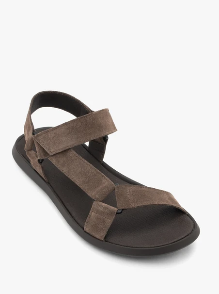 Grau-braune Klettsandalen