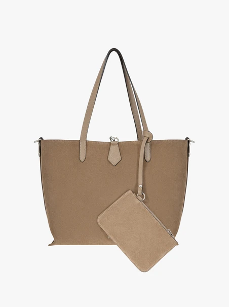 Beige große A4 Handtasche