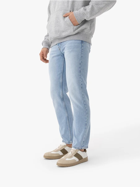 Cremebraune sportliche Halbschuhe