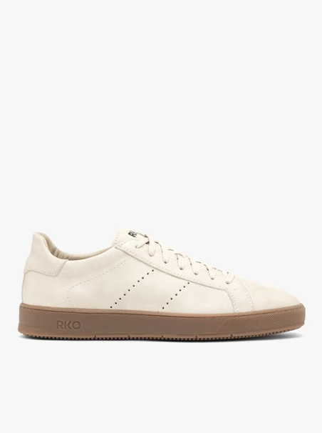 Cremefarbene sportliche Halbschuhe