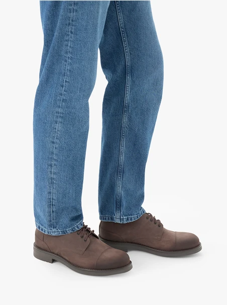 Braune Lederhalbschuhe