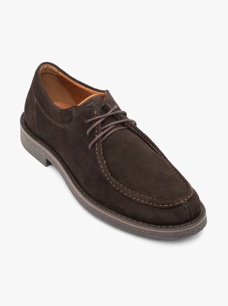 Braune lässige Velourslederhalbschuhe