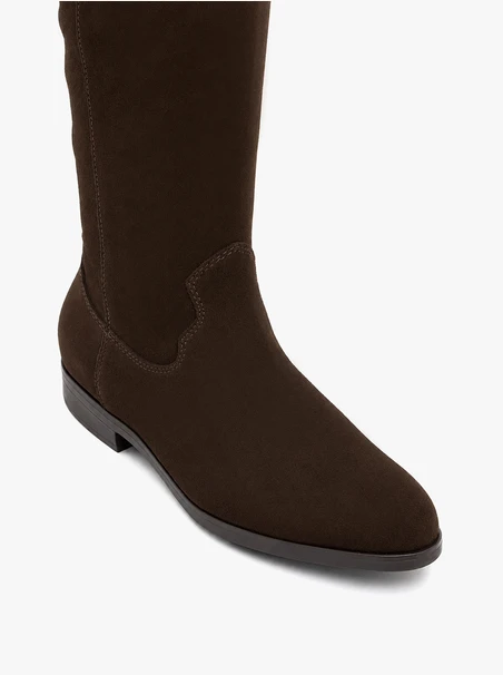 Braune Velourslederstiefel