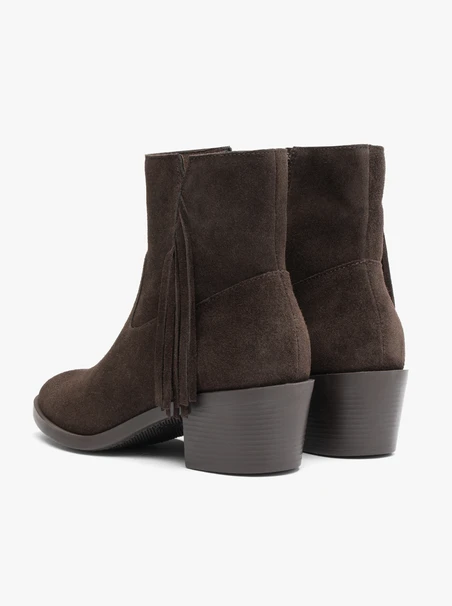 Dunkelbraune Lederstiefel