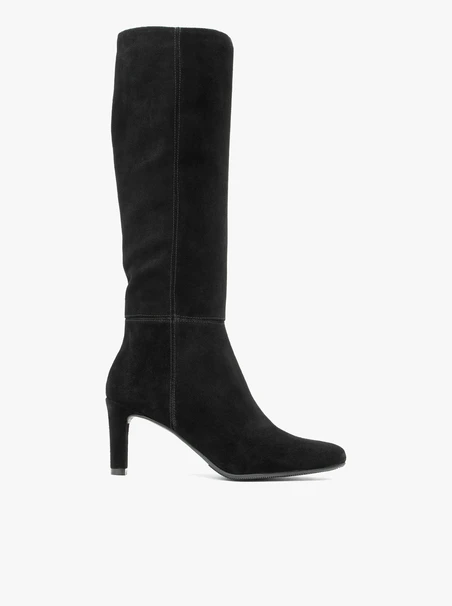 Schwarze Stiefel mit schmalem Schaft
