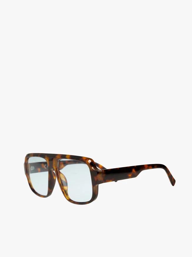 Unisex-Brille mit Gestell mit Leopardenmuster