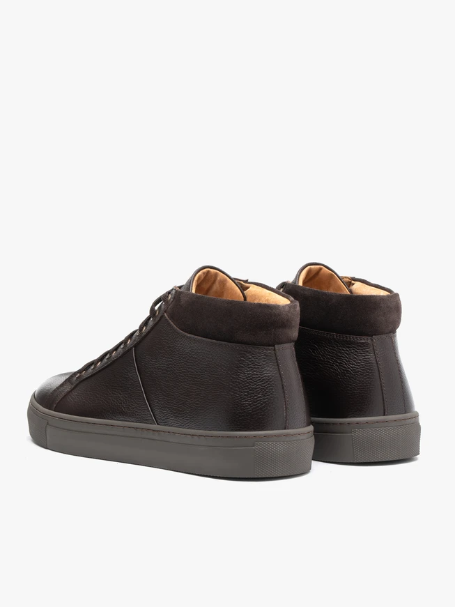 Dunkelbraune Lederstiefel