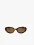 Ovale Sonnenbrille mit Pantherrahmen