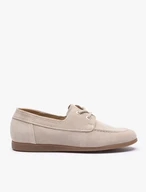 Sandfarbene Freizeithalbschuhe mit Schnürung