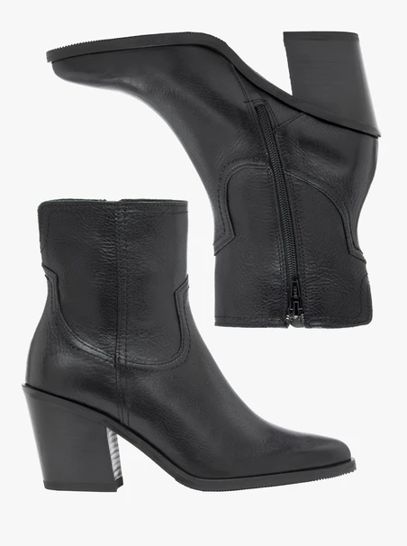 Schwarze Stöckelschuhe aus Leder
