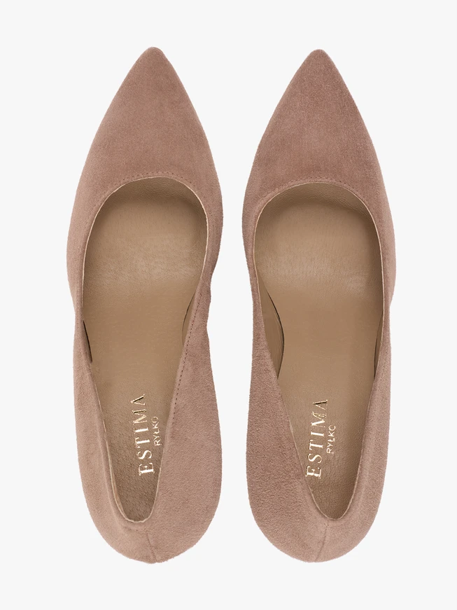Hellbraune hohe Stiletto-Pumps