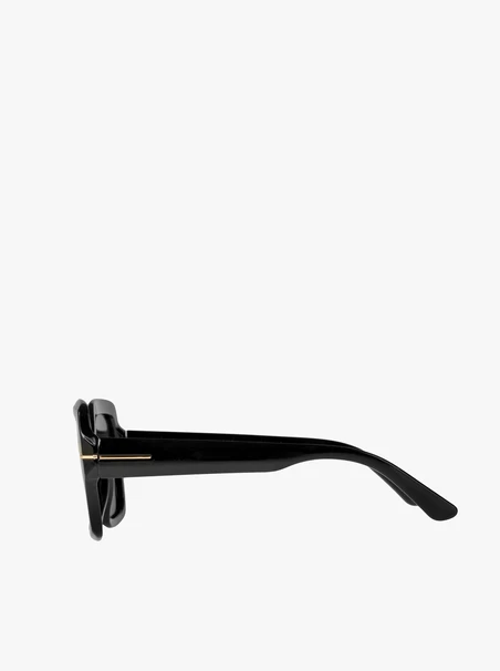 Quadratische Sonnenbrille schwarz