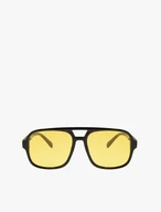 Unisex-Sonnenbrille schwarz mit gelben Gläsern