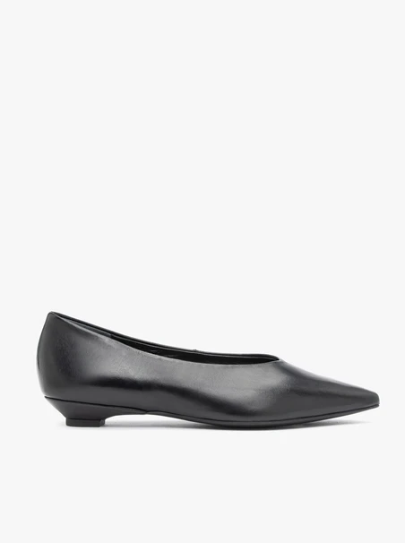 Schwarze Ballerinas mit spitzer Zehe