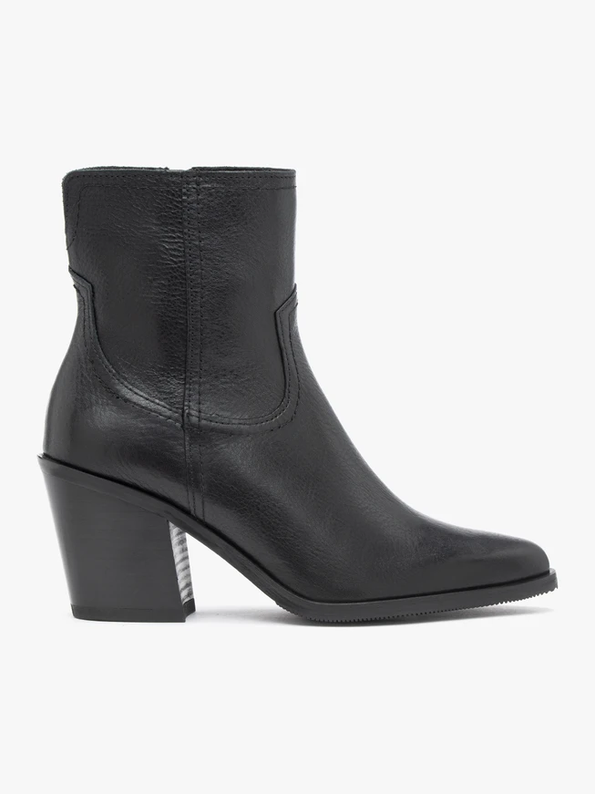Schwarze Stöckelschuhe aus Leder