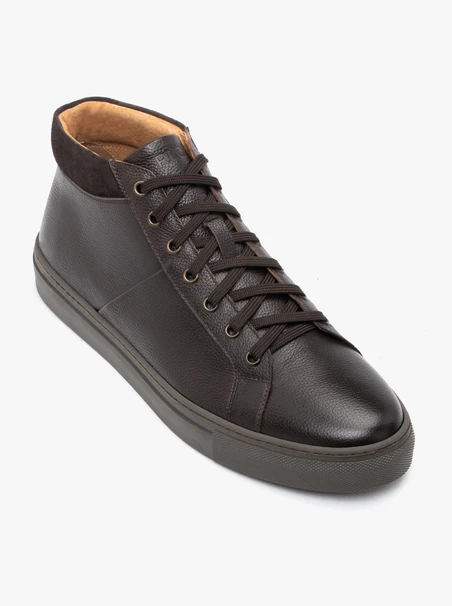 Dunkelbraune Lederstiefel