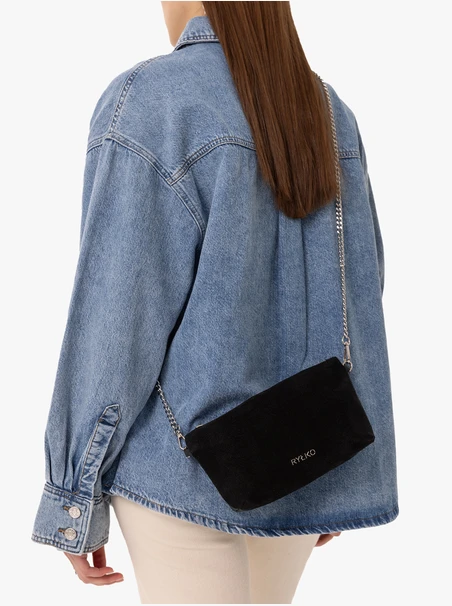 Schwarze Kettenhandtasche