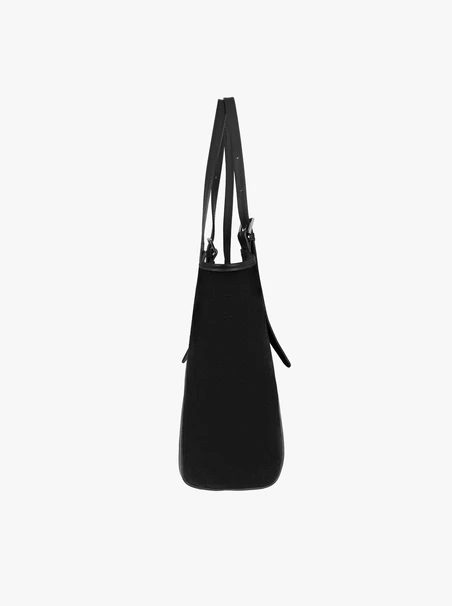 Schwarze mittelgroße Handtasche