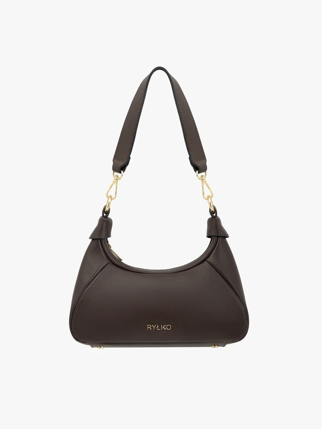 Handtasche aus braunem Vollnarbenleder