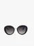 Runde schwarze Sonnenbrille