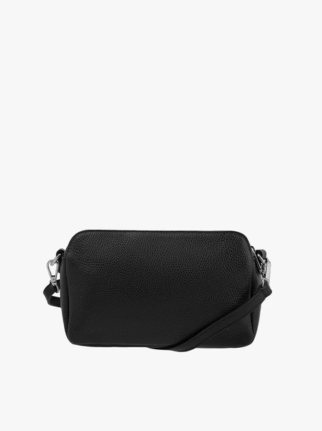 Schwarze kleine Handtasche mit Krokodilledermuster