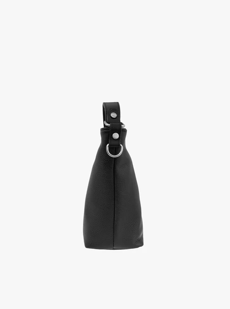 Handtasche aus schwarzem Vollnarbenleder