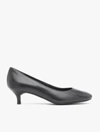 Schwarze Pumps mit Flare-Absatz
