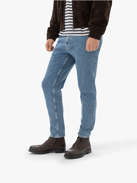 Dunkelbraune Vollnarbenlederstiefel