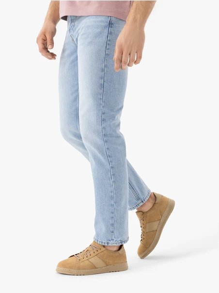 Beige Sporthalbschuhe