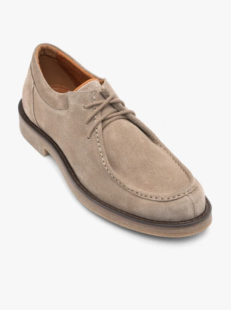 Beige lässige Veloursleder Halbschuhe