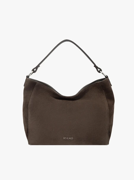 Dunkelbraune weiche A4-Tasche