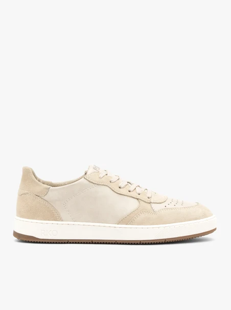 Cremefarbene sportliche Halbschuhe
