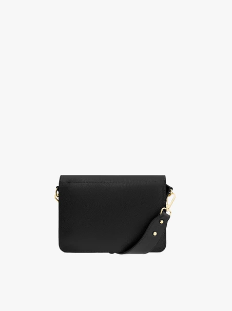 Schwarze Gürteltasche aus Leder