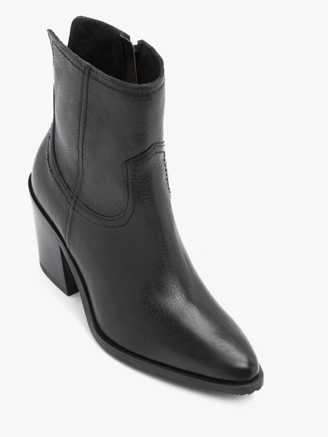Schwarze Stöckelschuhe aus Leder