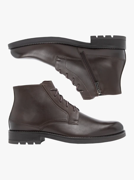 Dunkelbraune Vollnarbenlederstiefel