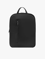 Schwarzer Rucksack aus genarbtem Leder