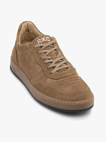 Beige Sporthalbschuhe