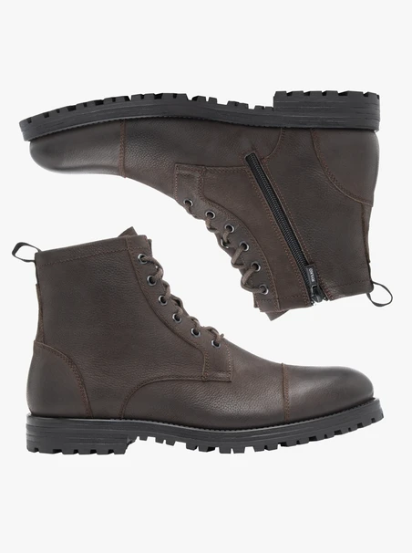 Dunkelbraune Vollnarbenlederstiefel