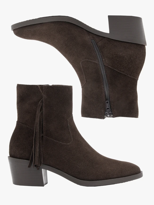 Dunkelbraune Lederstiefel