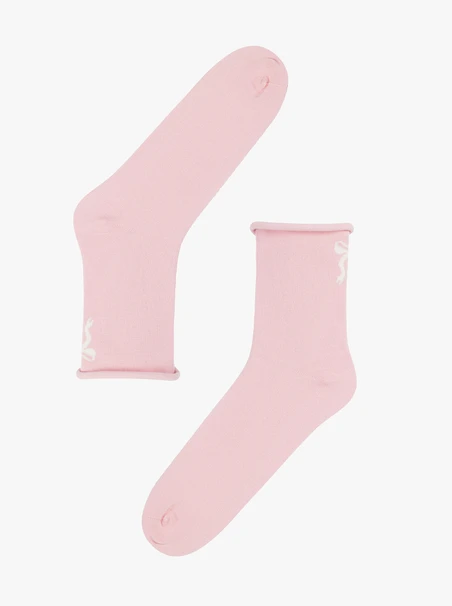 Rosa Baumwollsocken