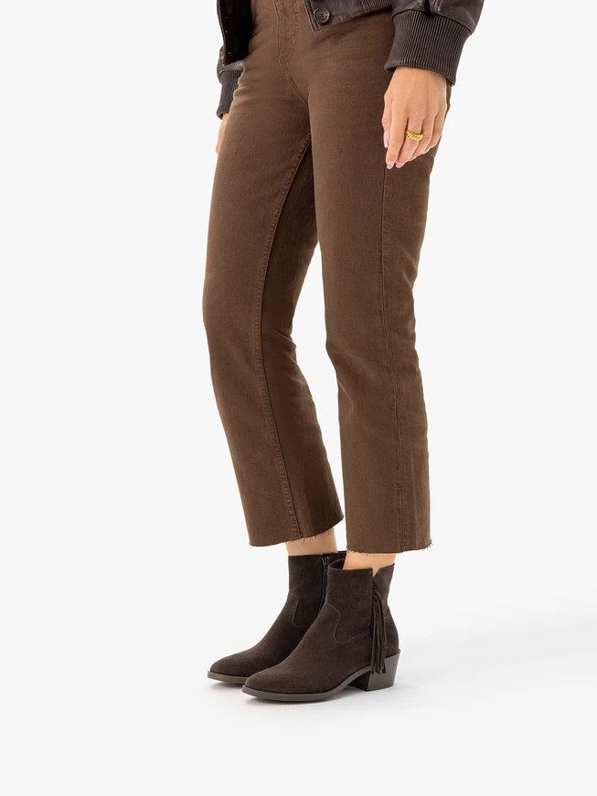 Dunkelbraune Lederstiefel